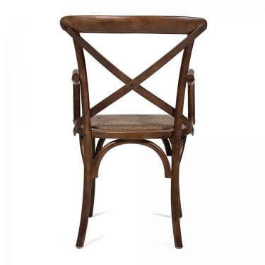 Стул с подлокотниками Tetchair CROSS mod.CB2008 дерево береза, Темный Орех 5