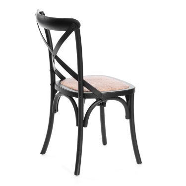 Стул Tetchair CROSS mod.CB2001 дерево береза, черный