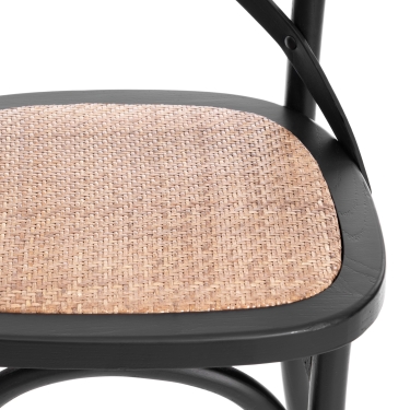 Стул Tetchair CROSS mod.CB2001 дерево береза, черный