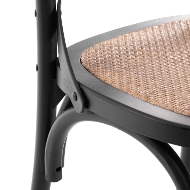 Стул Tetchair CROSS mod.CB2001 дерево береза, черный