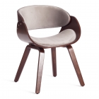 Стул Tetchair LANDO mod.8036 дерево / ткань, орех/серый
