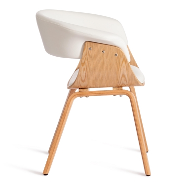 Стул Tetchair VIMTA mod.8021 дерево / экокожа, натуральный/белый
