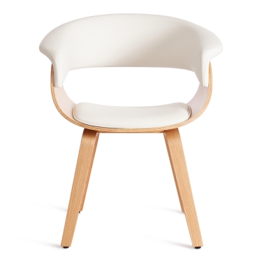 Стул Tetchair VIMTA mod.8021 дерево / экокожа, натуральный/белый