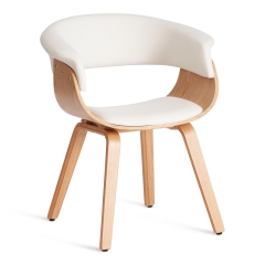 Стул Tetchair VIMTA mod.8021 дерево / экокожа, натуральный/белый