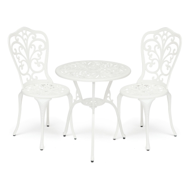 Комплект Tetchair Secret De Maison Romance стол +2 стула алюминиевый сплав, D60/H67, 53х41х89см, butter white