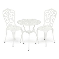 Комплект Tetchair Secret De Maison Romance стол +2 стула алюминиевый сплав, D60/H67, 53х41х89см, butter white