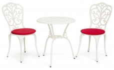 Комплект Tetchair Secret De Maison Romance стол +2 стула + 2 подушки алюминиевый сплав, D60/H67, 53х41х89см, butter white