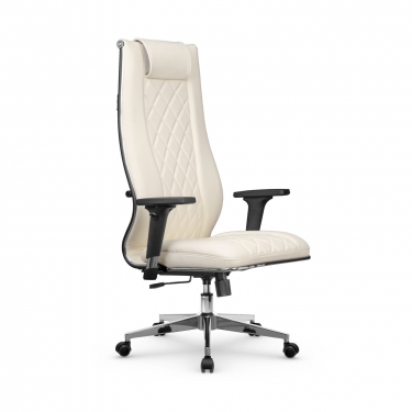 Кресло руководителя Мetta L 1m 50M/2D Infinity Easy Clean MPES Комплект 3 Молочное