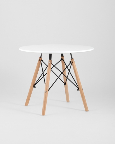 Стол детский Eames Dsw белый, ножки массив бука
