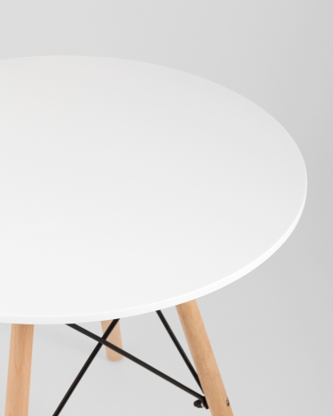 Стол детский Eames Dsw белый, ножки массив бука