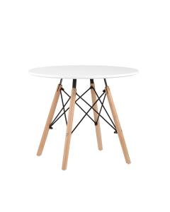 Стол детский Eames Dsw белый, ножки массив бука