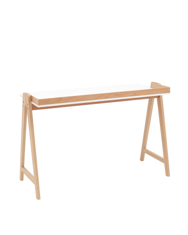 Стол письменный Stool group Pyramid 118х53 белый / светлое дерево