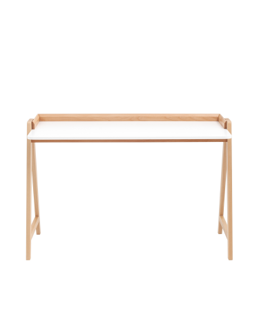 Стол письменный Stool group Pyramid 118х53 белый / светлое дерево