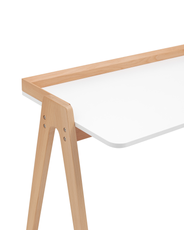 Стол письменный Stool group Pyramid 118х53 белый / светлое дерево