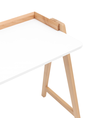 Стол письменный Stool group Pyramid 118х53 белый / светлое дерево