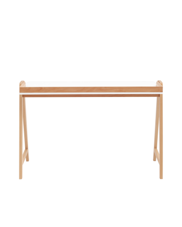 Стол письменный Stool group Pyramid 118х53 белый / светлое дерево
