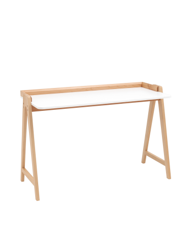 Стол письменный Stool group Pyramid 118х53 белый / светлое дерево