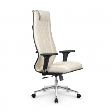 Кресло руководителя Мetta L 1m 50M/2D Infinity Easy Clean MPES Комплект 7 Молочное