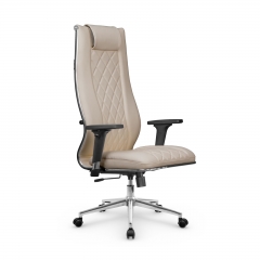 Кресло руководителя Метта Мetta L 1m 50M/2D Infinity Easy Clean MPES Комплект 7 Темно-бежевое