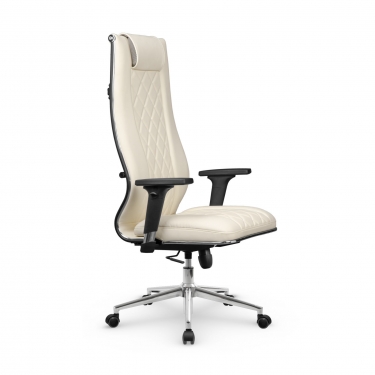 Кресло руководителя Мetta L 1m 50M/2D Infinity Easy Clean MPES Комплект 9 Молочное