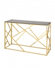 Консоль Stool group АРТ ДЕКО 120*40, стекло smoke, сталь золото
