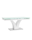 Стол обеденный Stool group Верона раскладной 160-220х90 глянцевый белый
