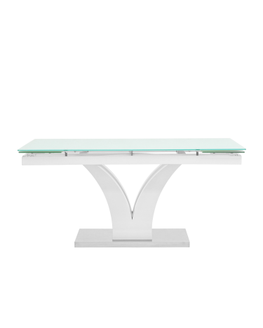 Стол обеденный Stool group Верона раскладной 160-220х90 глянцевый белый