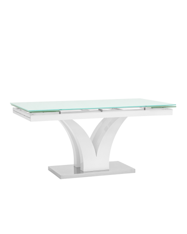 Стол обеденный Stool group Верона раскладной 160-220х90 глянцевый белый