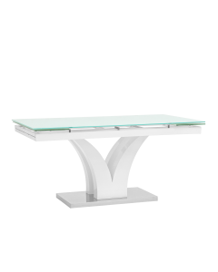 Стол обеденный Stool group Верона раскладной 160-220х90 глянцевый белый