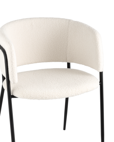 Стул Stool group Нэлли ткань букле Белый