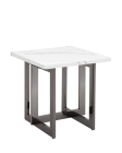 Журнальный столик Stool group Нэйтан 61х61, белый мрамор, сталь темный хром