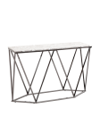 Консоль Stool group Авалон 122х41, серый мрамор, сталь темный хром