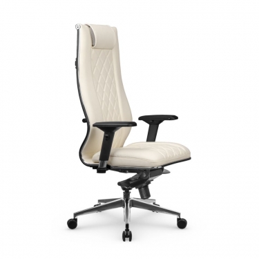 Кресло руководителя МЕТТА L 1m 50M/4D Infinity Easy Clean MPES Комплект 2 Молочное