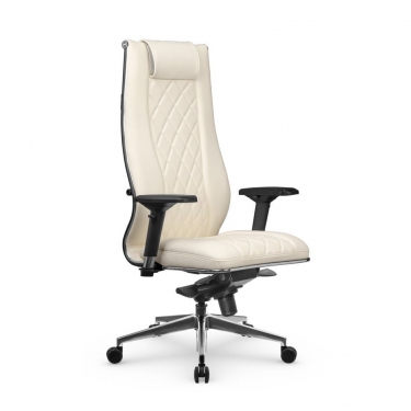 Кресло руководителя МЕТТА L 1m 50M/4D Infinity Easy Clean MPES Комплект 2 Молочное