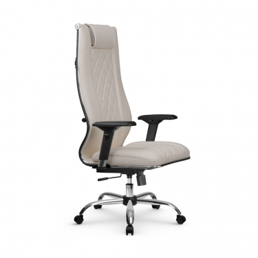 Кресло руководителя МЕТТА L 1m 50M/4D Infinity Easy Clean MPES Комплект 5 Светло-бежевое