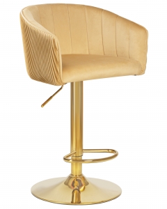 Стул барный DOBRIN DARCY GOLD* песочный велюр 1922-3