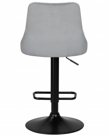 Стул барный DOBRIN JOSEPH BLACK* серый велюр MJ9-75