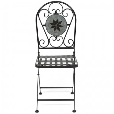 Стул Tetchair Secret de Maison VICENZA mod. PL08-1070-1-GBRN металл, 36х35х91см, черный/плитка ASTRA