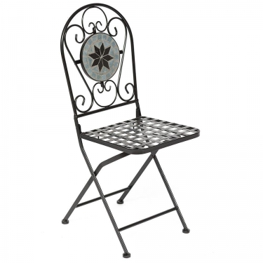 Стул Tetchair Secret de Maison VICENZA mod. PL08-1070-1-GBRN металл, 36х35х91см, черный/плитка ASTRA
