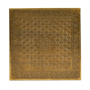 Столик Tetchair Secret De Maison GOLDEN HAVELY mod. BJ-002 дерево манго, 46х46x18, этническая чеканка