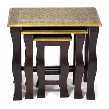 Столик кофейный Secret De Maison BOLLY mod. 12483-M алюминиевый сплав/мрамор, 40,5x40,5x58,5 см, античная медь