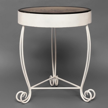 Столик кофейный Secret De Maison BOLLY mod. 12483-M алюминиевый сплав/мрамор, 40,5x40,5x58,5 см, античная медь