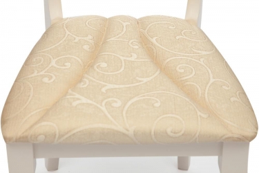 Стул Tetchair Opera OP-SC дерево гевея, 45х53х97см, ivory white слоновая кость 2-5, ткань бежевая A168B