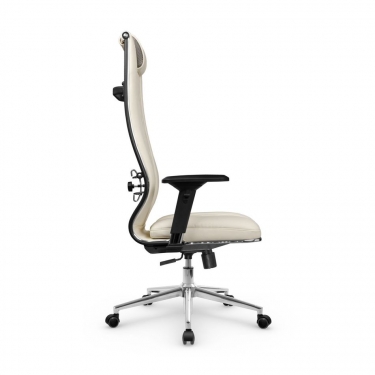 Кресло руководителя МЕТТА L 1m 50M/4D Infinity Easy Clean MPES Комплект 7 Молочное