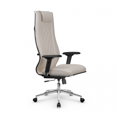 Кресло руководителя МЕТТА L 1m 50M/4D Infinity Easy Clean MPES Комплект 7 Светло-бежевое