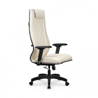 Кресло руководителя МЕТТА L 1m 50M/4D Infinity Easy Clean MPES Комплект 8 Молочное
