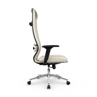 Кресло руководителя МЕТТА L 1m 50M/4D Infinity Easy Clean MPES Комплект 9 Молочное