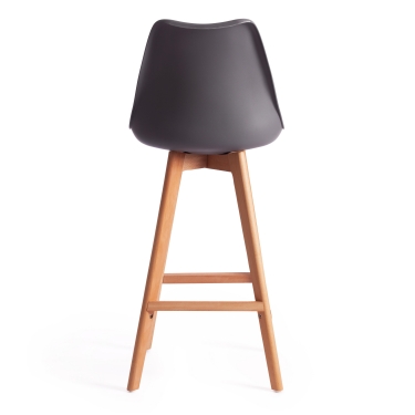 Стул барный TULIP BAR mod. C1014H пластик/дерево, 57 х 48 х 104 см, серый 024 /натуральный