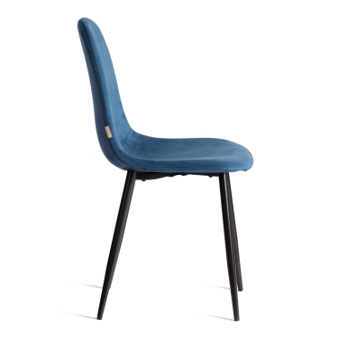 Стул Tetchair BREEZE mod. 4724 велюр / металл, Blue синий HLR63 / черный