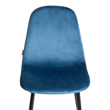 Стул Tetchair BREEZE mod. 4724 велюр / металл, Blue синий HLR63 / черный